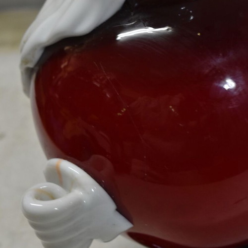 Vintage handmade glass Santa Claus figurine used