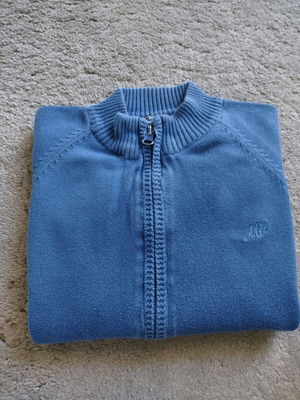 Mayoral βαμβακερή γαλάζια ζακέτα με φερμουάρ μεταχειρισμένη, νούμερο 8