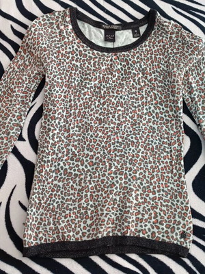 Maison Scotch leopard print blouse used, with removed defect