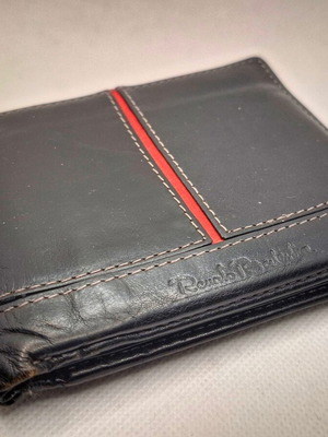 Renato Balestra men's leather wallet used, black