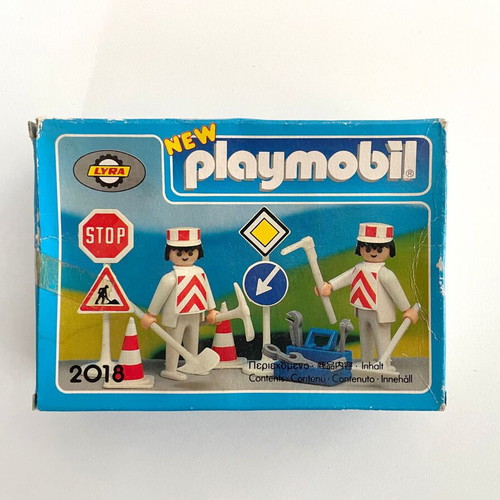 Playmobil Lyra 2018 road workers set used