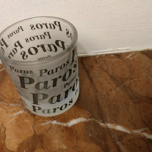 Paros souvenir shot glass 5*5.5cm like new