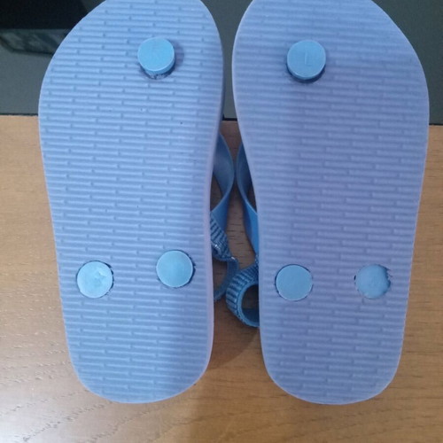 Clogs and flip-flops used, size 25, blue for boys
