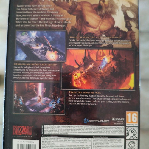 Diablo 3 PC game like new, DVD edition