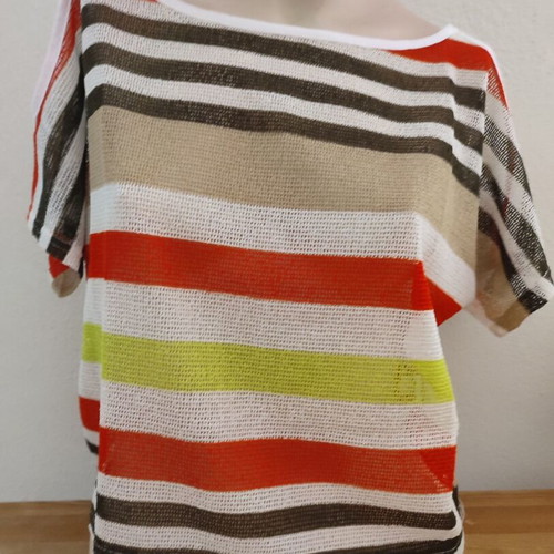 Patty Moon summer striped knitted blouses set of 2 new, size L/XL