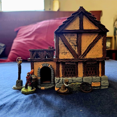 DND inn set, hand-painted and stylized
