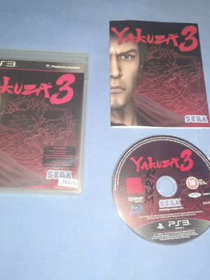 Yakuza 3 παιχνίδι PS3 μεταχειρισμένο με γνήσιο εξώφυλλο και βιβλιαράκι