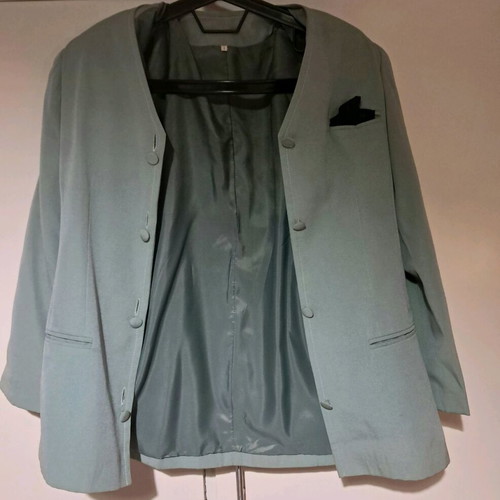 Women's suit set jacket and skirt new, vintage, black and green