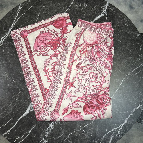 Versace women's pants new, size M, white and pink