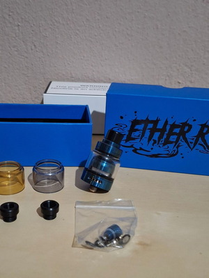 Suicide mods Ether RTA used rebuildable blue atomizer