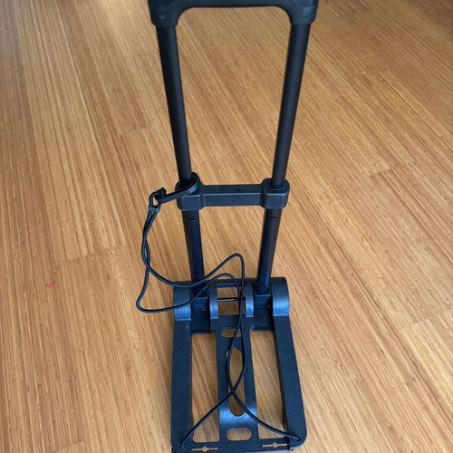 Folding luggage trolley like new with telescopic handle and strap