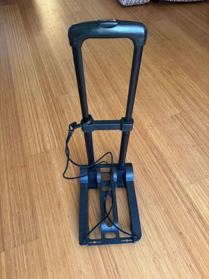 Folding luggage trolley like new with telescopic handle and strap