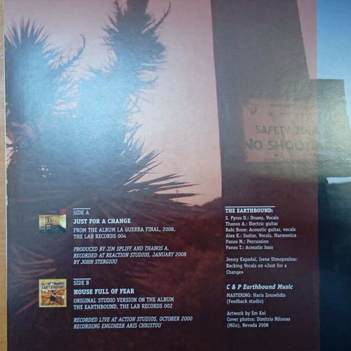 Earthbound Just For A Change 7’ single like new, Greek alternative rock