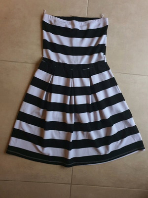 Maki Philosophy strapless dress black and white like new