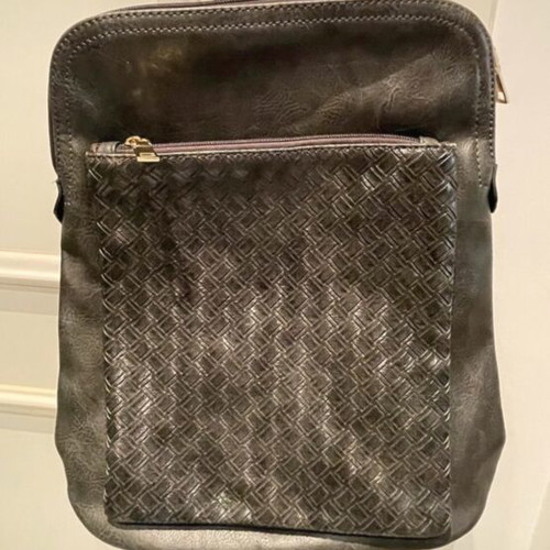 Grey backpack like new with large front pocket