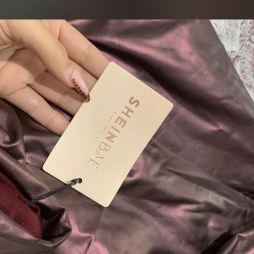 Dress purple with lace up open back Shein new