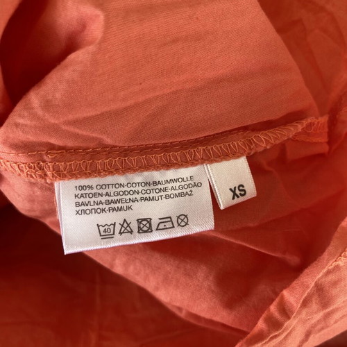 Coral Cotton Dress like new, XS to M, airy and lined