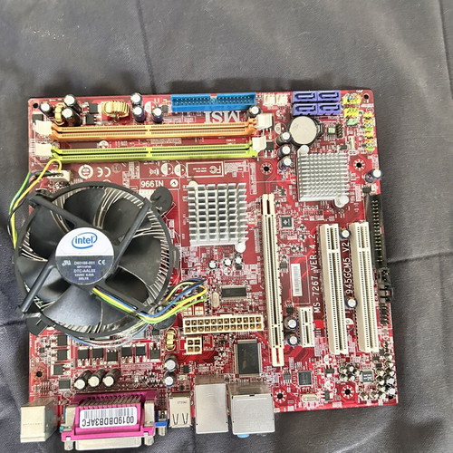 MSI 945GCM5 V2 μητρική με ψύκτρα Intel και ραμ σαν καινούργιο