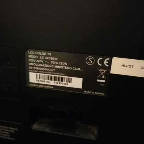 Sharp LCD TV 42" used