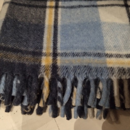Vintage single pure virgin wool blanket Omega, new