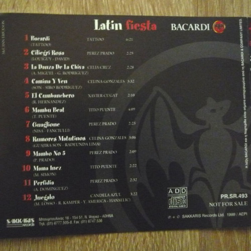Latin Fiesta CD used, disc and covers only without case