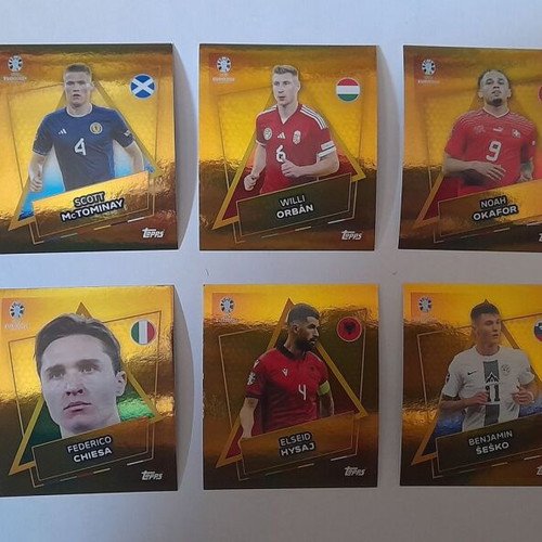 UEFA Euro 2024 SP stickers like new, 17 of 21 gold without signature