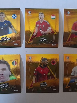 UEFA Euro 2024 SP stickers like new, 17 of 21 gold without signature