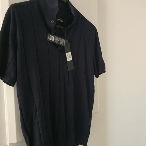 Replay Polo shirt, black, XL, pure cotton