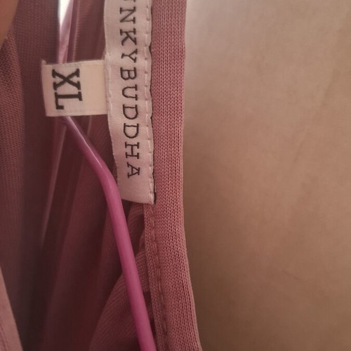 Off-shoulder dress like new, rib fabric, pink, Funky Buddha