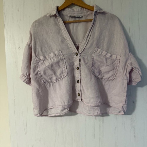 Cropped shirt Zara like new, pink, size S