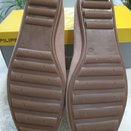 Filipe Shoes moccasins new, size 39, beige pink leather