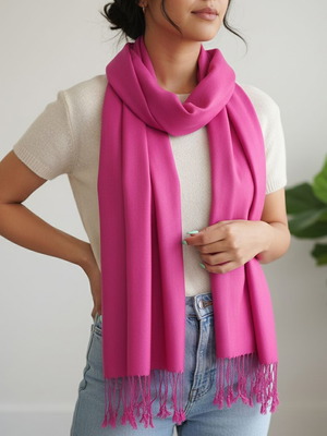 Tie Rack pashmina fuchsia, 100% viscose, new with tags