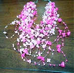  Messy κολιέ τύπου φωλιάς νεράιδας σε ροζ (Φο μπιζού, faux bijoux)