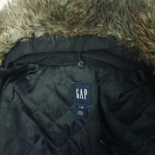 GAP women's jacket used, large, with detachable fur collar