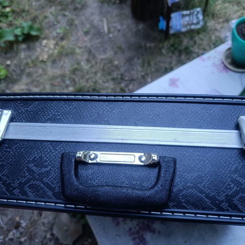 Suitcase like new, black and gray