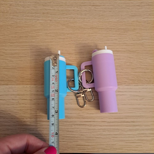 Mini Charm keychains small thermos, pack of 2