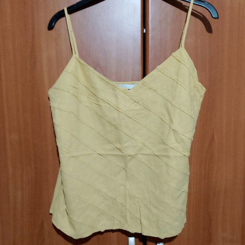 Linen blouse Marks & Spencer like new, yellow, size L