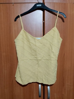 Linen blouse Marks & Spencer like new, yellow, size L