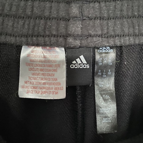 Adidas girls' sweatpants used, size 11-12 years, black and white
