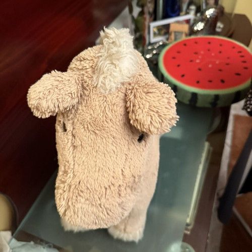 Plush Sheep used, soft and cuddly beige toy