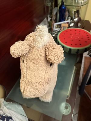 Plush Sheep used, soft and cuddly beige toy