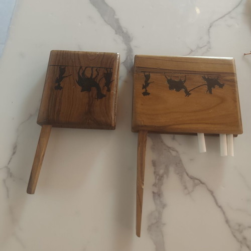 Vintage wooden cigarette cases from Jerusalem, like new