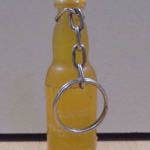 Corona beer old promotional rubber keychain used
