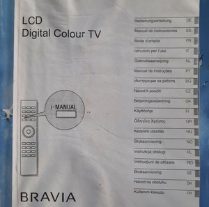 РЪКОВОДСТВО ЗА ПОТРЕБИТЕЛИ LCD TV SONY BRAVIA