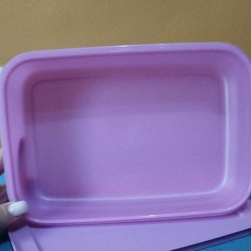 Freezer container 1L low, new, purple