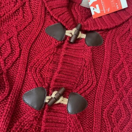 Children's cardigan new, red, age 6, size 116 cm