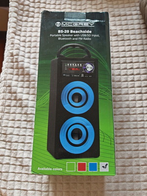 McGrey BS-20 Beachside portable Bluetooth speaker with FM radio, USB, SD, AUX