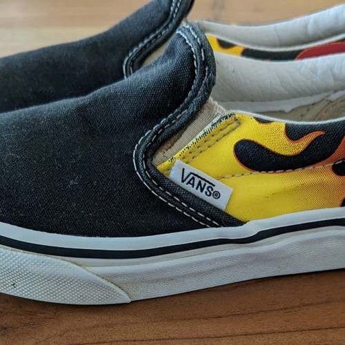 Vans kids shoes with lights used, size 31.5