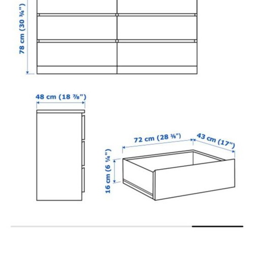 Drawer unit new, one year old