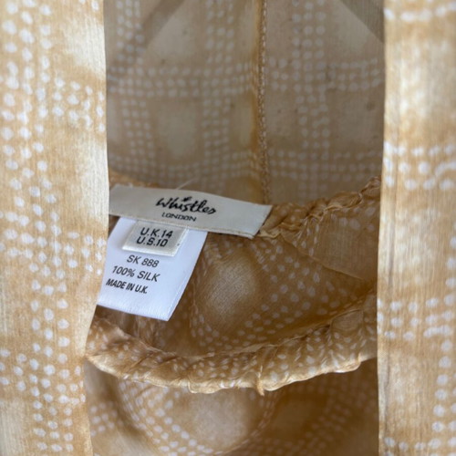 Whistles London vintage silk dress and blouse set, UK 14